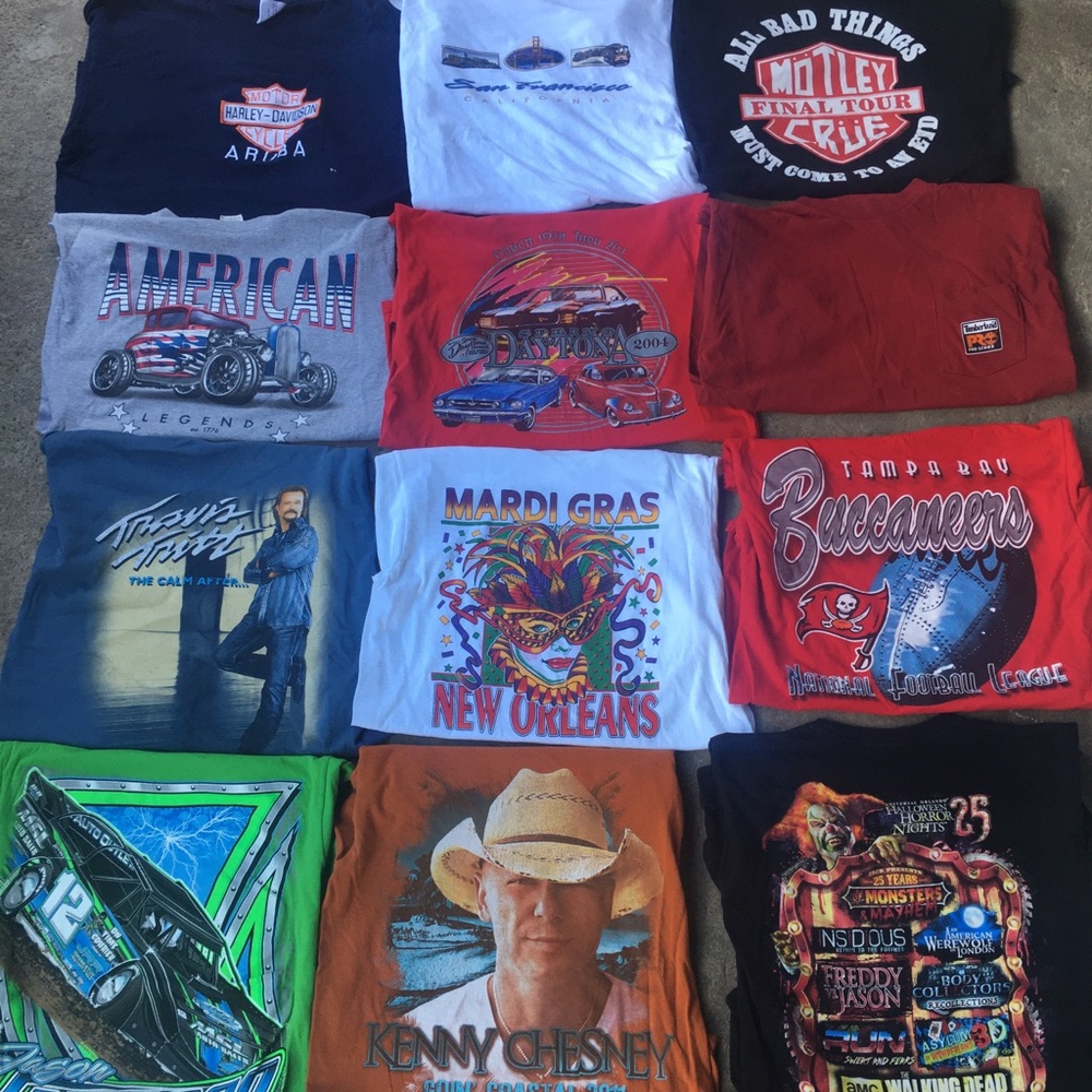 All with tags early 2000s and a few 2011 shirts